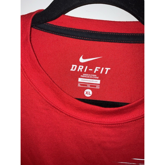 Nike Mens LJ Crown T-shirt Red Lebron James Dri Fit XL - Picture 4 of 8